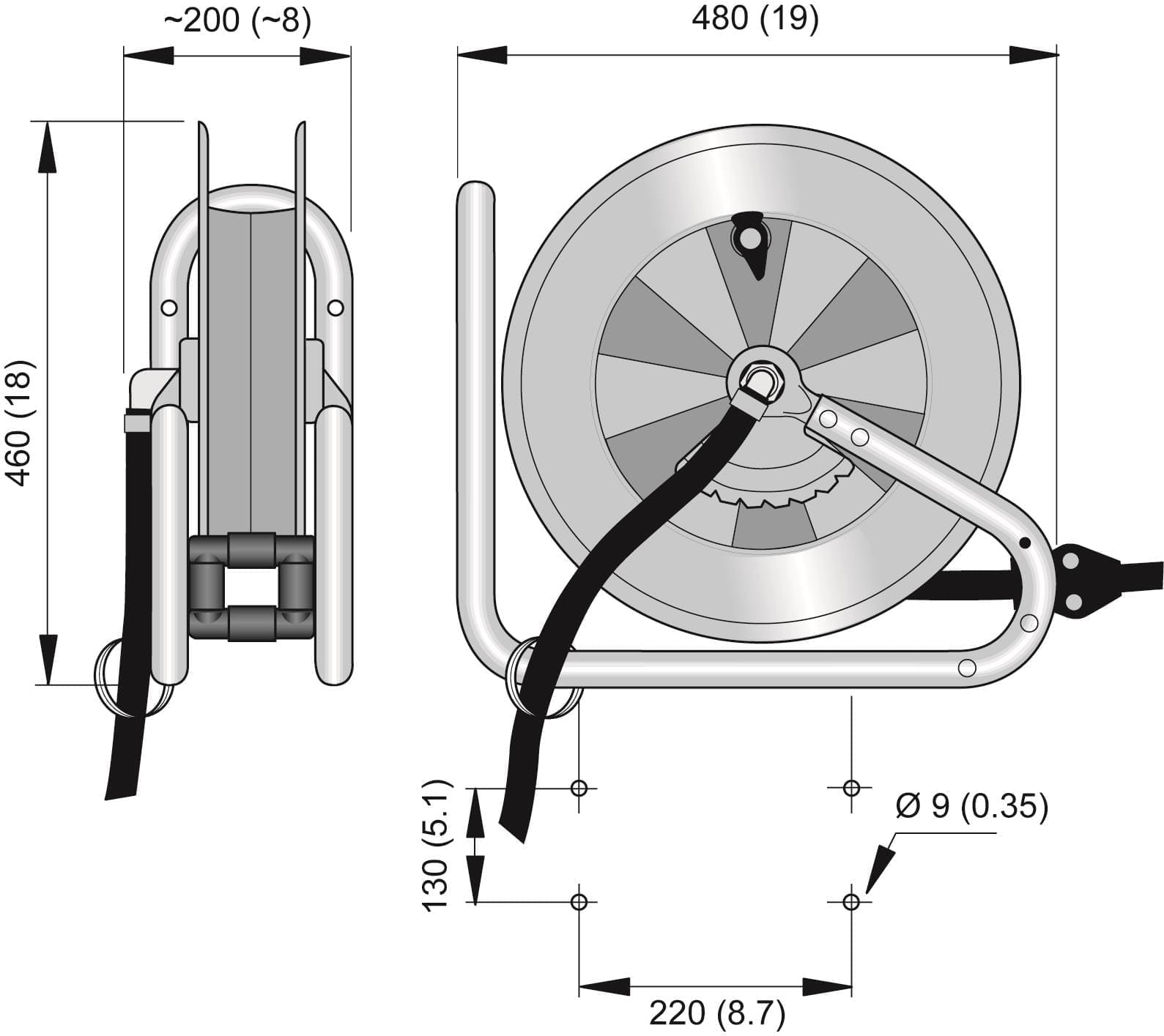 30800893 - Nederman Hose reel for max. - Image 2